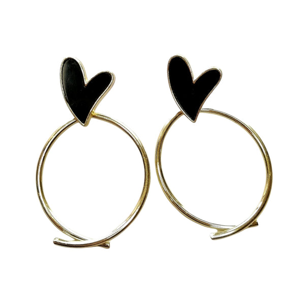 Aretes con Forma de Argolla con Corazón
