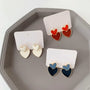 Pendientes Minimalistas de Corazón Esmaltado