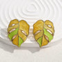 Aretes con Forma Hoja Monstera