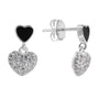 Aros Plata 925 Doble Corazón