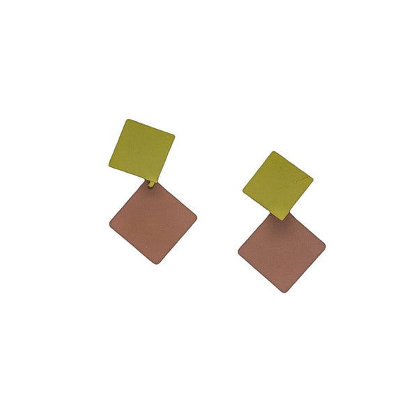 Pendientes Cuadrados Colgantes