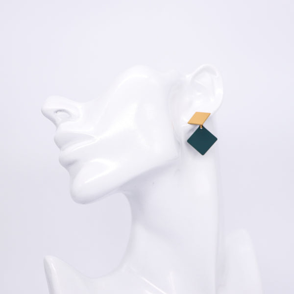 Pendientes Cuadrados Colgantes