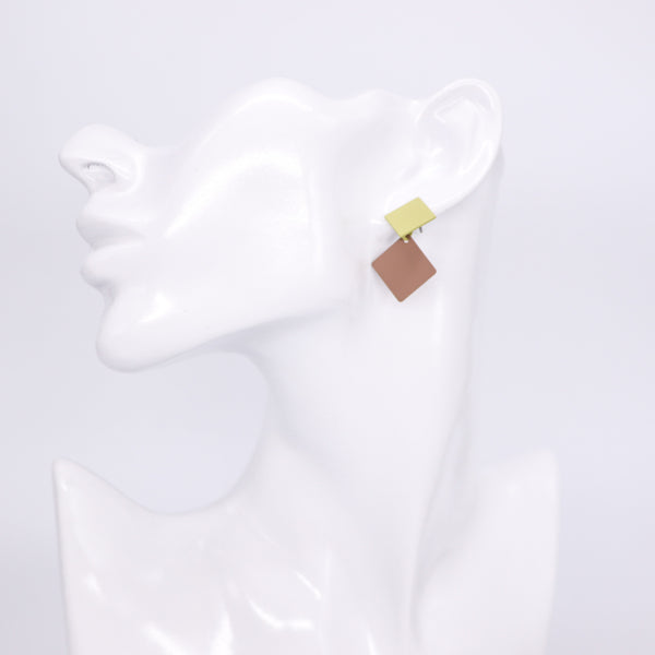 Pendientes Cuadrados Colgantes