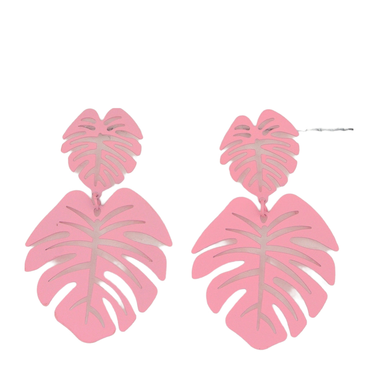Aretes Colgantes Doble Hoja Monstera