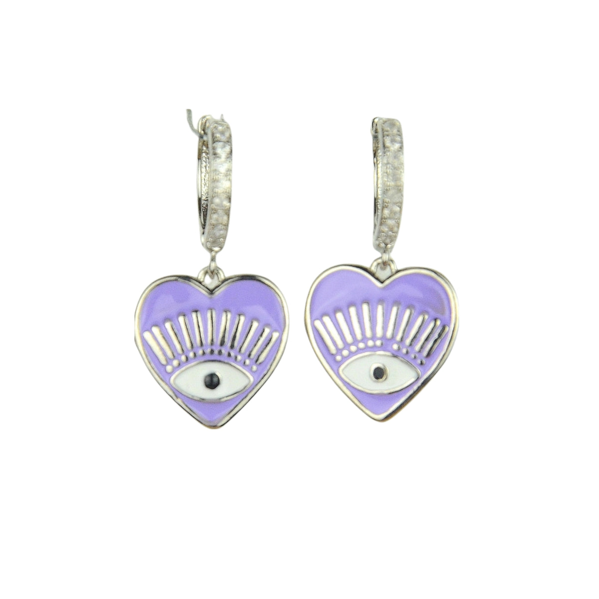 Aros de Corazón con Ojo Turco