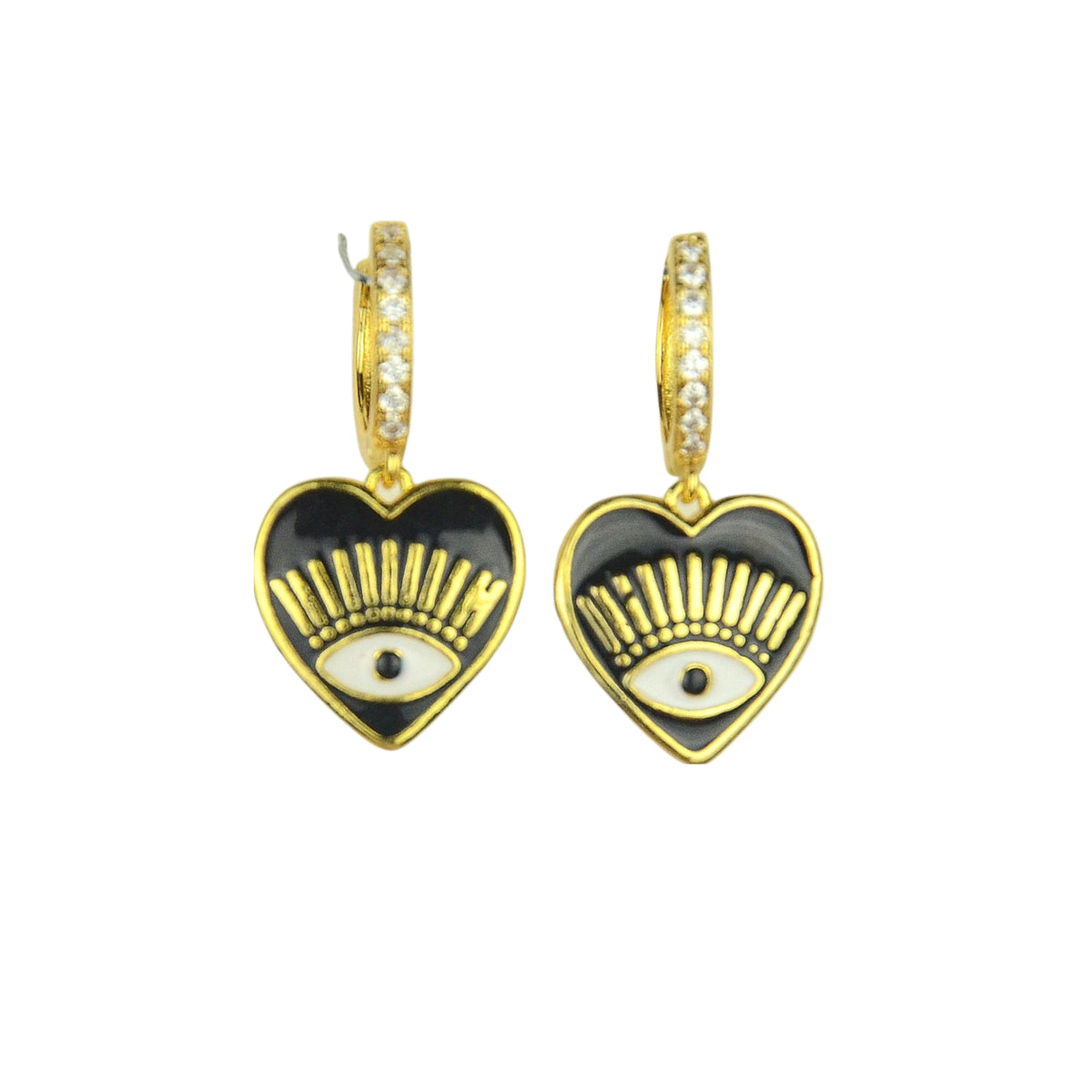 Aros de Corazón con Ojo Turco