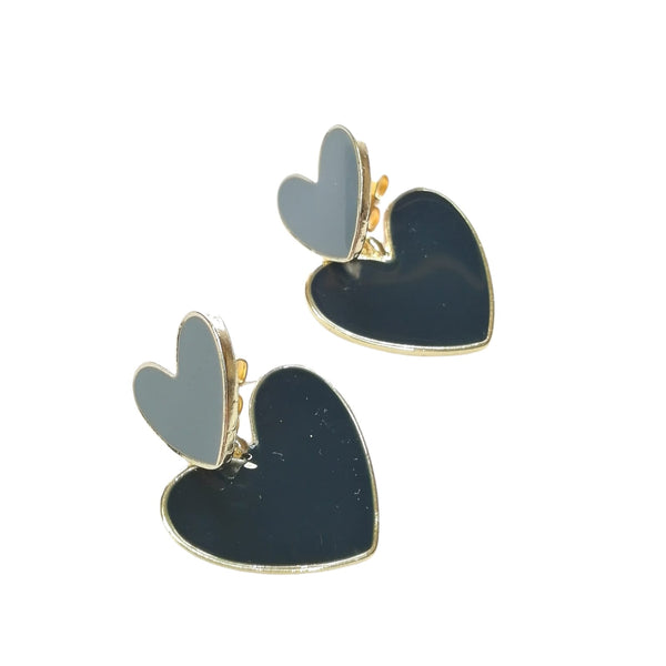 Pendientes Minimalistas de Corazón Esmaltado