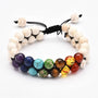 Pulsera de 7 Chakras con piedras naturales (Blanco)